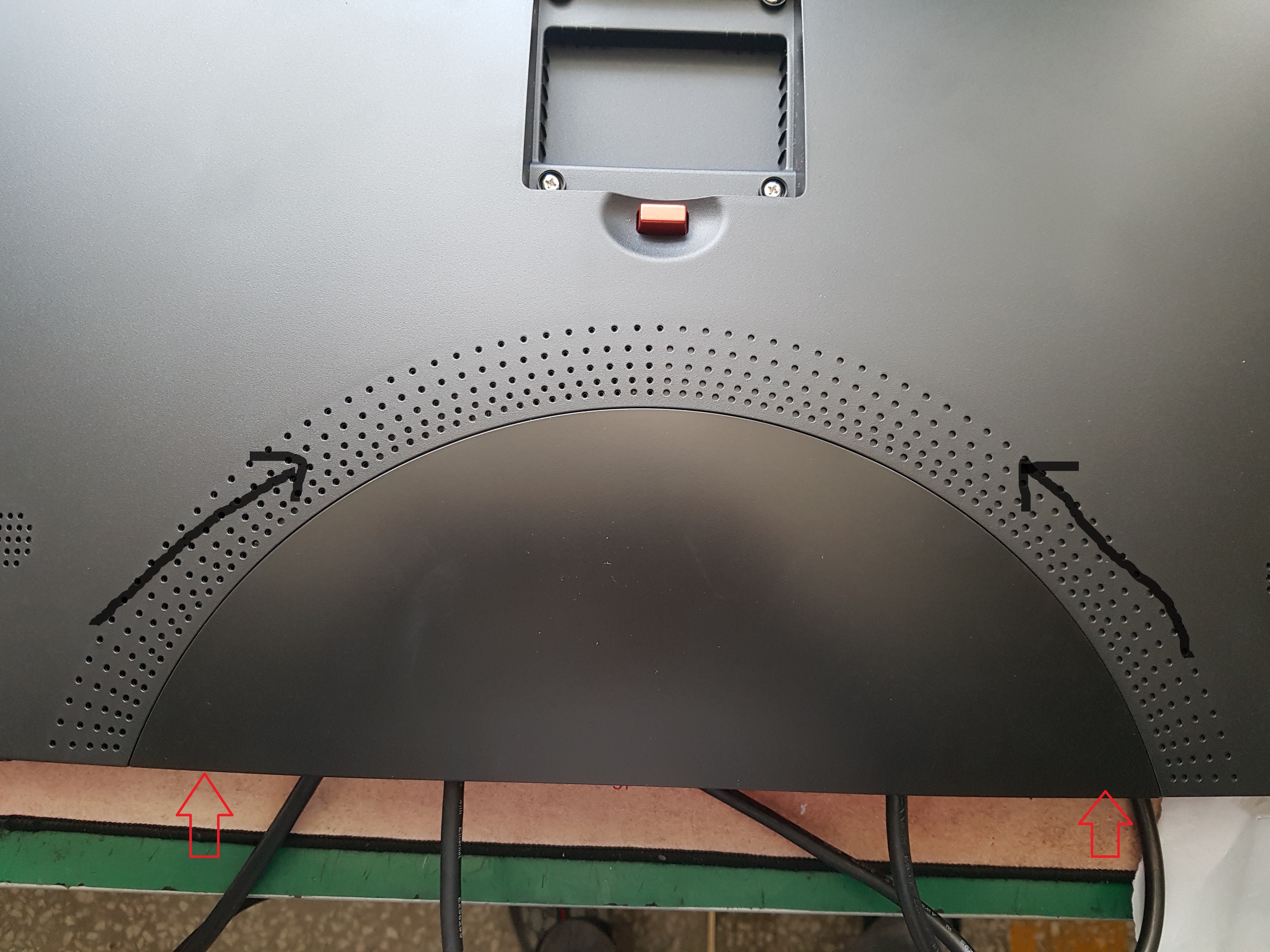 모니터 뒤쪽 반달커버 및 후면 커버 분리 방법 (TFG27F16V(Q) / 27F07V / 29F10W / 32F16V(Q) /  34Q10W(Q) / 34F10W / 3257C / 2757C 등 ) : 질문과답변 : 한성컴퓨터 슈퍼스토어