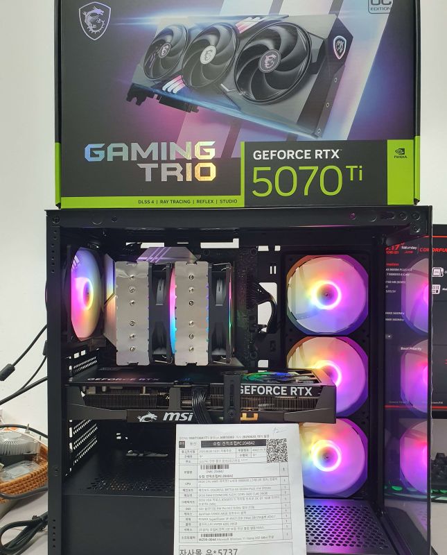 조립PC견적 사진2 슈컴 견적조립PC (No.54851) : AMD 라이젠7-6세대 9800X3D (그래니트 릿지) (멀티팩(정품)), MSI 지포스 RTX 5070 Ti 게이밍 트리오 OC D7 16GB 트라이프로져4