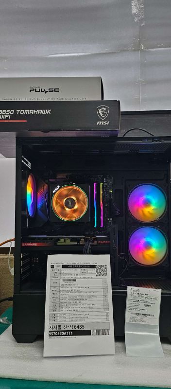 조립PC견적 사진1 슈컴 견적조립PC (No.54056) : AMD 라이젠7-5세대 7700 라파엘 멀티팩정품, SAPPHIRE 라데온 RX 7600 PULSE OC D6 8GB