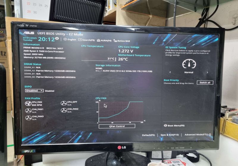 사진2 슈컴 견적조립PC (No.55192) : AMD 라이젠5-5세대 7600 라파엘 멀티팩정품 (쿨러포함), MSI 지포스 RTX 5060 Ti 벤투스 2X OC 플러스 D7 16GB