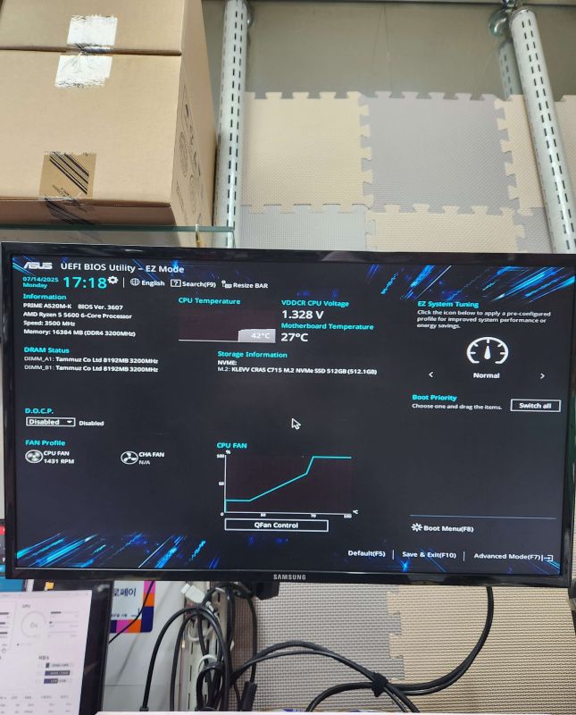 조립PC견적 사진2 AMD 라이젠5-4세대 5600 버미어 멀티팩정품 (쿨러포함), ASUS PRIME A520M-K STCOM