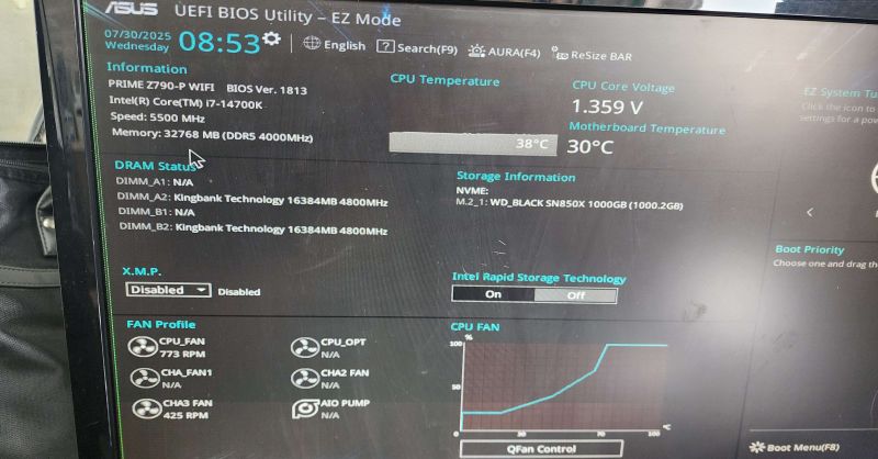 조립PC견적 사진2 인텔 코어i7-14세대 14700K (랩터레이크 리프레시) (정품), 액슬 지포스 RTX 3080 D6X 10GB 에즈윈