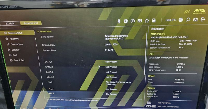 조립PC견적 사진2 AMD 라이젠7-6세대 9800X3D (그래니트 릿지) (멀티팩(정품)), 갤럭시 GALAX 지포스 RTX 5070 Ti EX GAMER WHITE OC D7 16GB