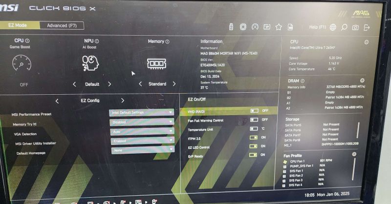 조립PC견적 사진3 인텔 코어 울트라7 시리즈2 265KF (애로우레이크) (벌크), MSI 지포스 RTX 5060 벤투스 2X OC D7 8GB