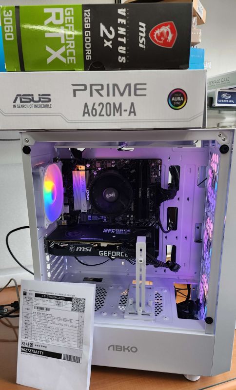 조립PC견적 사진1 AMD 라이젠5-6세대 9600X (그래니트 릿지) (멀티팩(정품)), MSI 지포스 RTX 3060 벤투스 2X OC D6 12GB