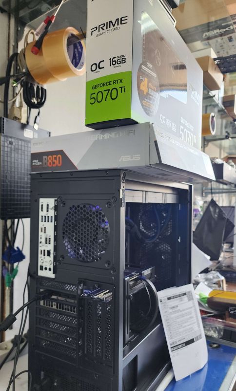 조립PC견적 사진2 AMD 라이젠7-6세대 9800X3D (그래니트 릿지) (정품), ASUS PRIME 지포스 RTX 5070 Ti OC D7 16GB 인텍앤컴퍼니