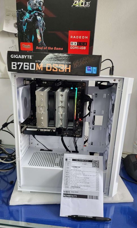 조립PC견적 사진1 인텔 코어i7-14세대 14700K (랩터레이크 리프레시) (정품), 액슬 라데온 RX 550 D5 4GB 에즈윈