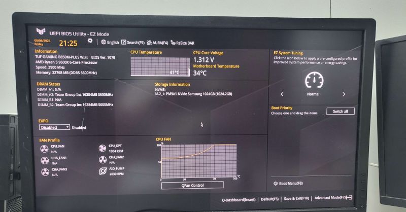 조립PC견적 사진3 AMD 라이젠5-6세대 9600X (그래니트 릿지) (멀티팩(정품)), ASUS TUF Gaming B850M-PLUS WIFI 인텍앤컴퍼니