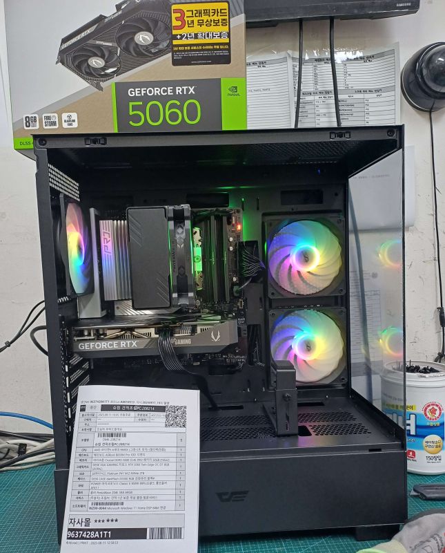 조립PC견적 사진1 AMD 라이젠5-6세대 9600X (그래니트 릿지) (멀티팩(정품)), ZOTAC GAMING 지포스 RTX 5060 Twin Edge OC D7 8GB