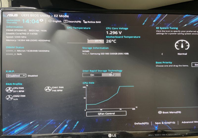 조립PC견적 사진2 인텔 코어i7-14세대 14700 (랩터레이크 리프레시) (벌크), GIGABYTE B760M AORUS ELITE 제이씨현