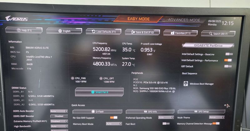 조립PC견적 사진2 인텔 코어 울트라7 시리즈2 265K (애로우레이크) (정품), ZOTAC GAMING 지포스 RTX 5070 Ti AMP Extreme Infinity D7 16GB
