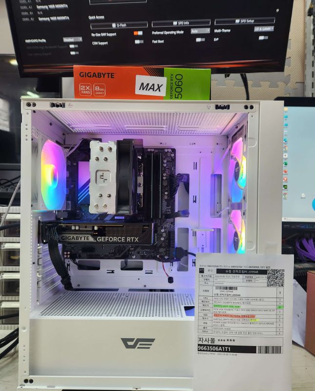 조립PC견적 사진1 AMD 라이젠5-5세대 7500F (라파엘) (벌크), GIGABYTE 지포스 RTX 5060 WINDFORCE MAX OC D7 8GB 제이씨현