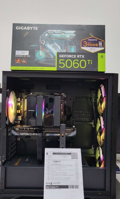 조립PC견적 사진2 AMD 라이젠5-6세대 9600X (그래니트 릿지) (멀티팩(정품)), GIGABYTE 지포스 RTX 5060 Ti GAMING OC D7 16GB 피씨디렉트