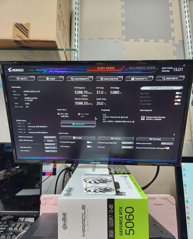 조립PC견적 사진3 인텔 코어i7-14세대 14700F (랩터레이크 리프레시) (벌크), 이엠텍 지포스 RTX 5060 MIRACLE WHITE D7 8GB