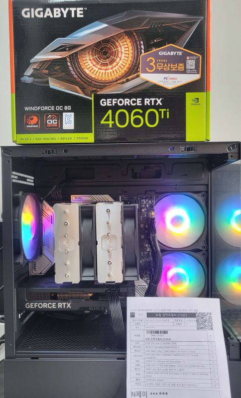 조립PC견적 사진2 인텔 코어i7-14세대 14700KF (랩터레이크 리프레시) (정품), GIGABYTE 지포스 RTX 4060 Ti WINDFORCE OC D6 8GB