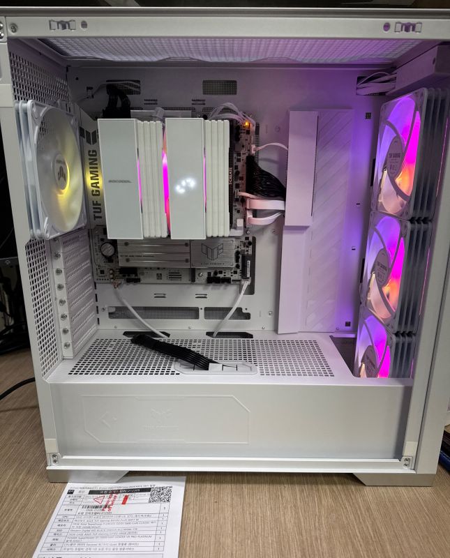 조립PC견적 사진1 AMD 라이젠7-6세대 9800X3D (그래니트 릿지) (멀티팩(정품)), ASUS TUF Gaming B850M-PLUS WIFI7 W 대원씨티에스