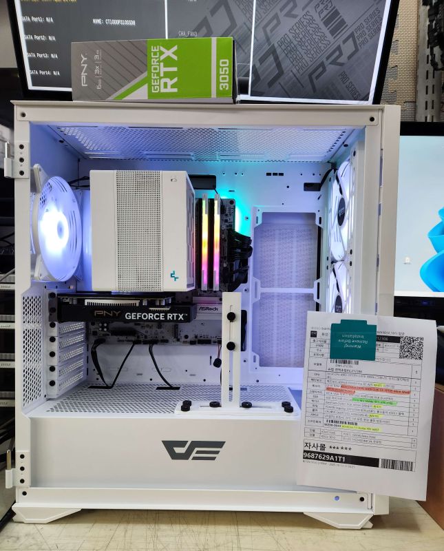 조립PC견적 사진2 AMD 라이젠9-6세대 9900X (그래니트 릿지) (멀티팩(정품)), [한성] PNY GeForce RTX 3050 VERTO D6 6GB Dual