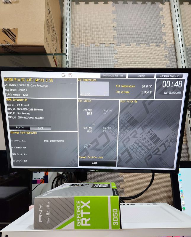 조립PC견적 사진3 AMD 라이젠9-6세대 9900X (그래니트 릿지) (멀티팩(정품)), [한성] PNY GeForce RTX 3050 VERTO D6 6GB Dual