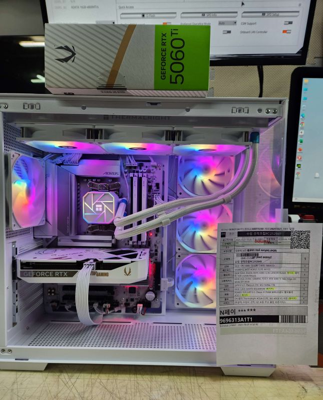 조립PC견적 사진1 AMD 라이젠7-5세대 7800X3D 라파엘 멀티팩정품 , ZOTAC GAMING 지포스 RTX 5060 Ti Twin Edge OC White D7 16GB