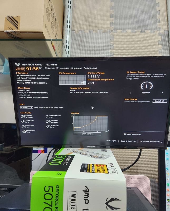 조립PC견적 사진2 AMD 라이젠7-5세대 7800X3D 라파엘 멀티팩정품 , ZOTAC GAMING 지포스 RTX 5070 AMP White D7 12GB