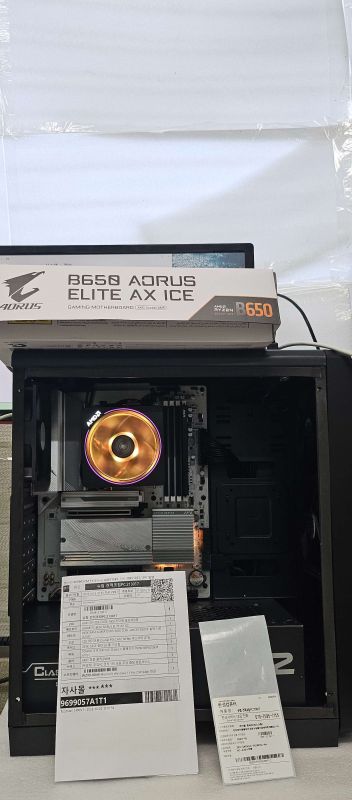 조립PC견적 사진1 AMD 라이젠9-5세대 7900 라파엘 멀티팩정품, GIGABYTE B650 AORUS ELITE AX ICE 피씨디렉트