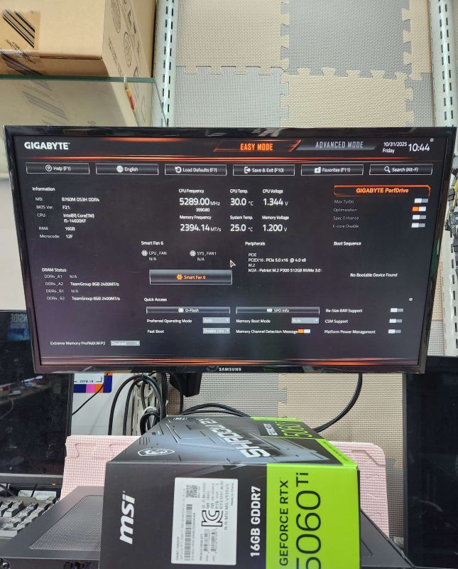 조립PC견적 사진2 인텔 코어i5-14세대 14600KF (랩터레이크 리프레시) (정품), MSI 지포스 RTX 5060 Ti 쉐도우 2X OC 플러스 D7 16GB