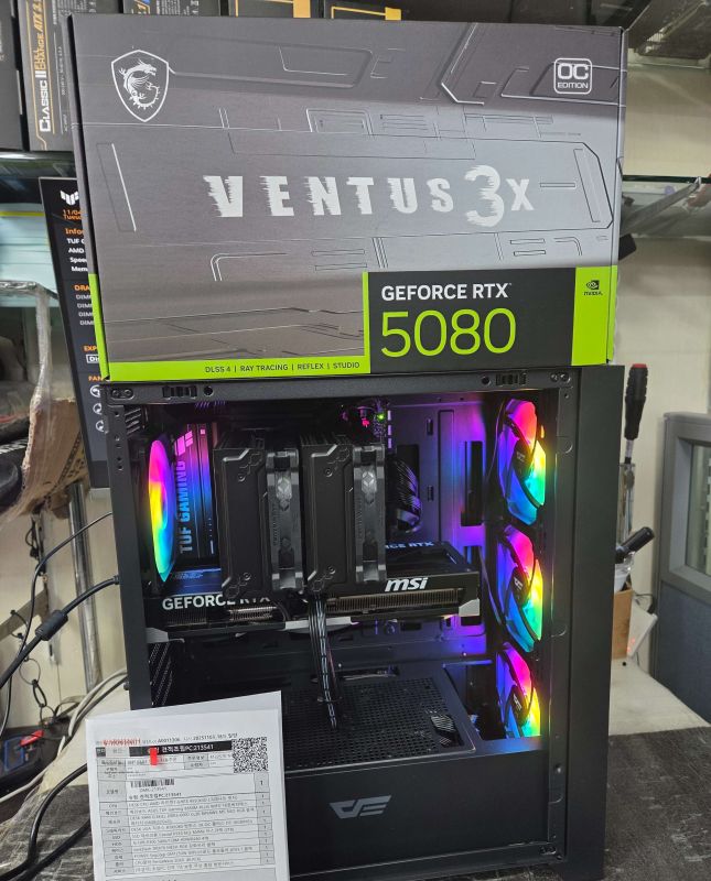 조립PC견적 사진1 AMD 라이젠9-6세대 9950X3D (그래니트 릿지) (멀티팩(정품)), MSI 지포스 RTX 5080 벤투스 3X OC 플러스 D7 16GB