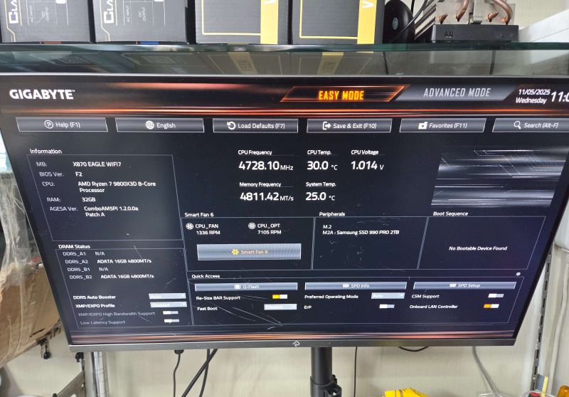 조립PC견적 사진3 AMD 라이젠7-6세대 9800X3D (그래니트 릿지) (정품), GIGABYTE X870 EAGLE WIFI7 피씨디렉트
