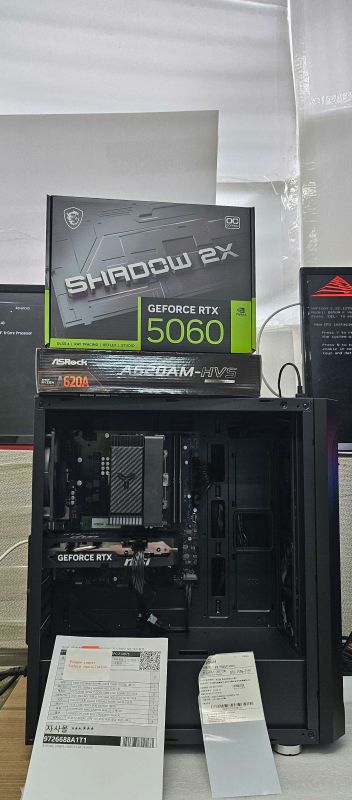 조립PC견적 사진1 AMD 라이젠5-5세대 7500F (라파엘) (벌크), MSI 지포스 RTX 5060 쉐도우 2X OC D7 8GB