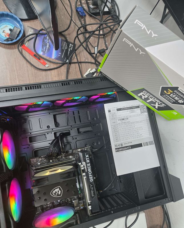 조립PC견적 사진2 인텔 코어i5-14세대 14400F (랩터레이크 리프레시) (벌크), [한성] PNY GeForce RTX 3050 VERTO D6 6GB Dual