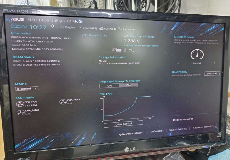 조립PC견적 사진3 인텔 코어 울트라7 시리즈2 265K (애로우레이크) (벌크), MSI 지포스 RTX 5060 벤투스 2X OC D7 8GB