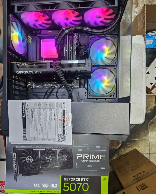 조립PC견적 사진1 AMD 라이젠7-5세대 7700 라파엘 멀티팩정품, ASUS PRIME 지포스 RTX 5070 OC D7 12GB 인텍앤컴퍼니