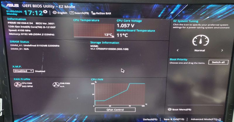조립PC견적 사진3 인텔 코어i3-12세대 12100F 엘더레이크 정품, 이엠텍 지포스 RTX 3050 KalmX D6 6GB