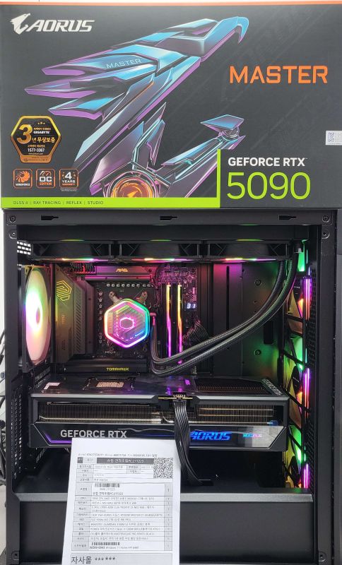 조립PC견적 사진2 AMD 라이젠9-6세대 9900X3D (그래니트 릿지) (멀티팩(정품)), GIGABYTE AORUS 지포스 RTX 5090 MASTER D7 32GB 제이씨현