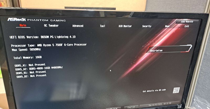 조립PC견적 사진3 AMD 라이젠5-5세대 7500F (라파엘) (벌크), 갤럭시 GALAX 지포스 RTX 5050 BLACK OC D6 8GB DUAL HDMI