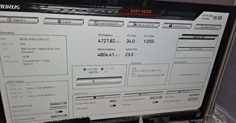 조립PC견적 사진1 AMD 라이젠7-6세대 9800X3D (그래니트 릿지) (멀티팩(정품)), GIGABYTE AORUS 지포스 RTX 5080 MASTER ICE D7 16GB 제이씨현