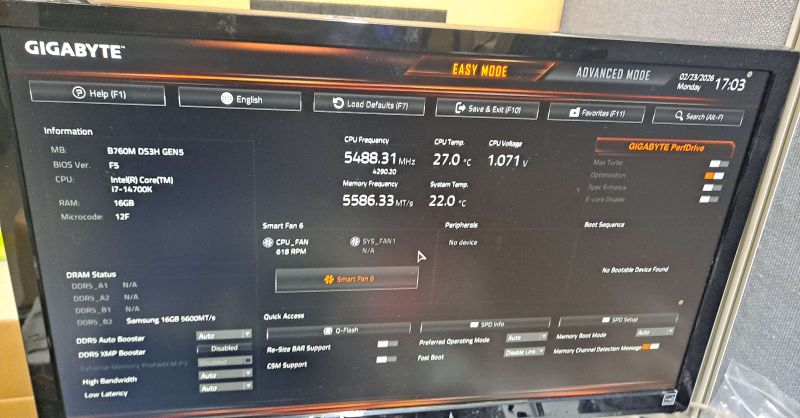 조립PC견적 사진3 인텔 코어i7-14세대 14700K (랩터레이크 리프레시) (정품), GIGABYTE B760M DS3H GEN5 제이씨현