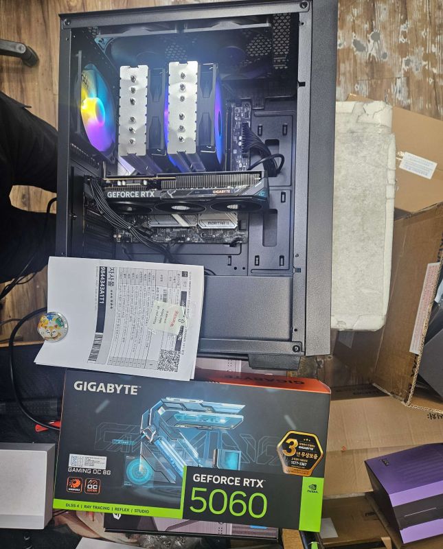 조립PC견적 사진1 인텔 코어i5-14세대 14400F (랩터레이크 리프레시) (정품), GIGABYTE 지포스 RTX 5060 GAMING OC D7 8GB 제이씨현