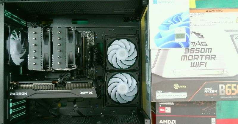 조립PC견적 사진1 AMD 라이젠7-5세대 7800X3D 라파엘 멀티팩정품 , XFX 라데온 RX 9060 XT SWIFT DUAL OC D6 16GB