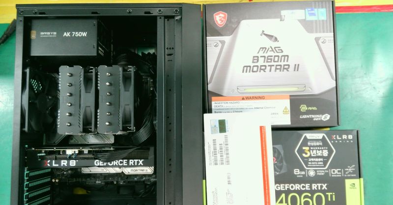 조립PC견적 사진1 인텔 코어i5-13세대 13600KF (랩터레이크) (벌크), [한성] PNY GeForce RTX 4060 Ti XLR8 Gaming OC D6 8GB Dual