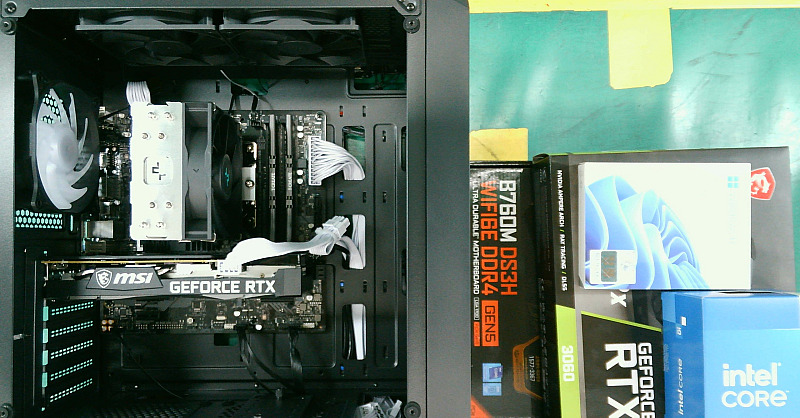 조립PC견적 사진1 인텔 코어i5-14세대 14400F (랩터레이크 리프레시) (정품), MSI 지포스 RTX 3060 벤투스 2X OC D6 12GB