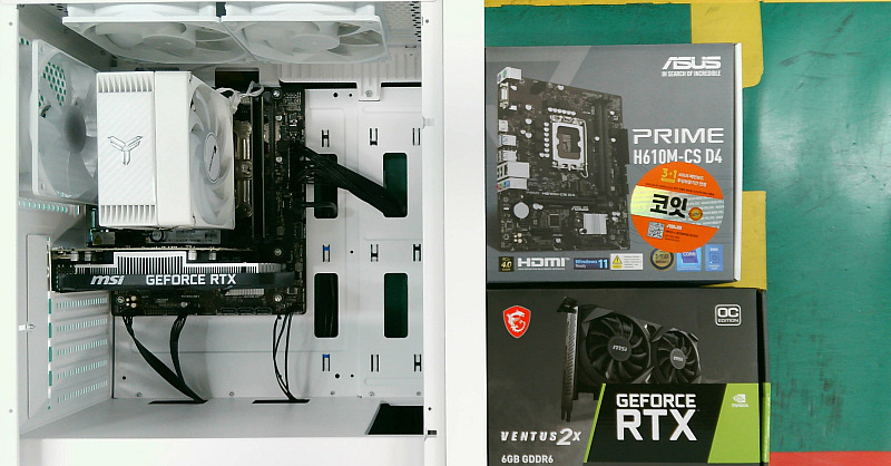 조립PC견적 사진1 인텔 코어i5-14세대 14400F (랩터레이크 리프레시) (벌크), MSI 지포스 RTX 3050 벤투스 2X E OC D6 6GB
