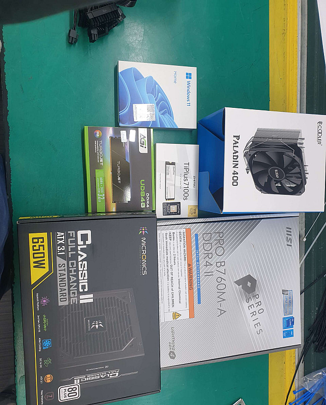 조립PC견적 사진1 인텔 코어i5-14세대 14400 (랩터레이크 리프레시) (벌크), MSI PRO B760M-A DDR4 II