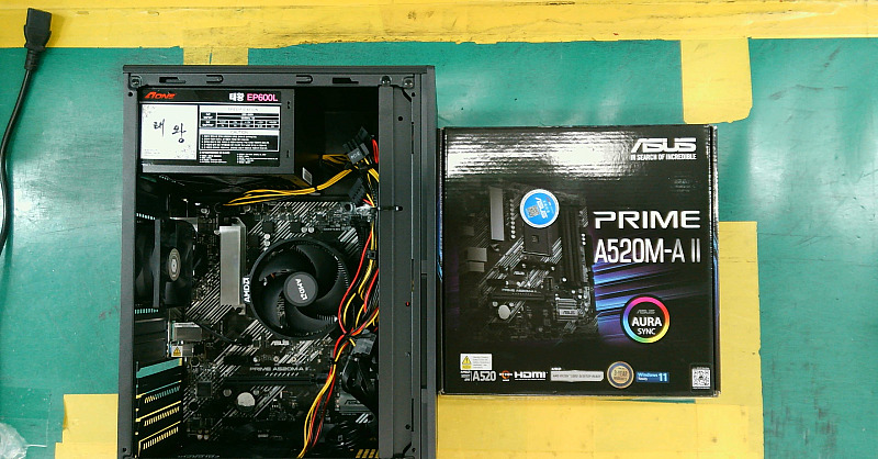 조립PC견적 사진1 AMD 라이젠5-4세대 5500GT 세잔 (벌크), ASUS PRIME A520M-A II 대원씨티에스