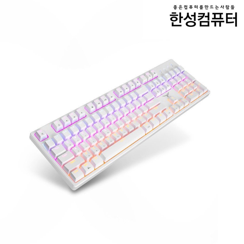 (리퍼) GK200 RAINBOW 게이밍 기계식키보드 (화이트 갈축)