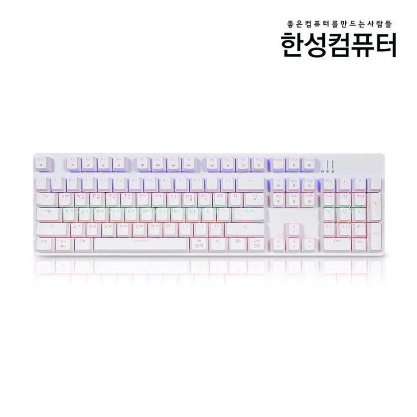 [리퍼]MKF30S PLUS RAINBOW 게이밍 기계식키보드 (화이트 적축)