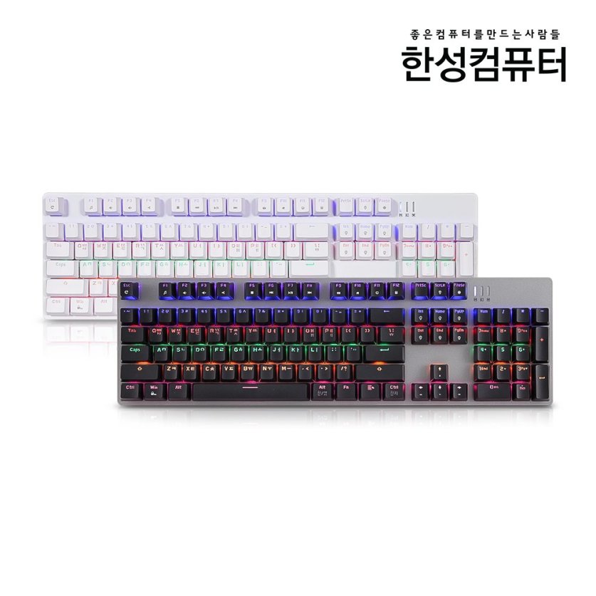 [리퍼]MKF30S PLUS RAINBOW 게이밍 기계식키보드 (화이트 적축)