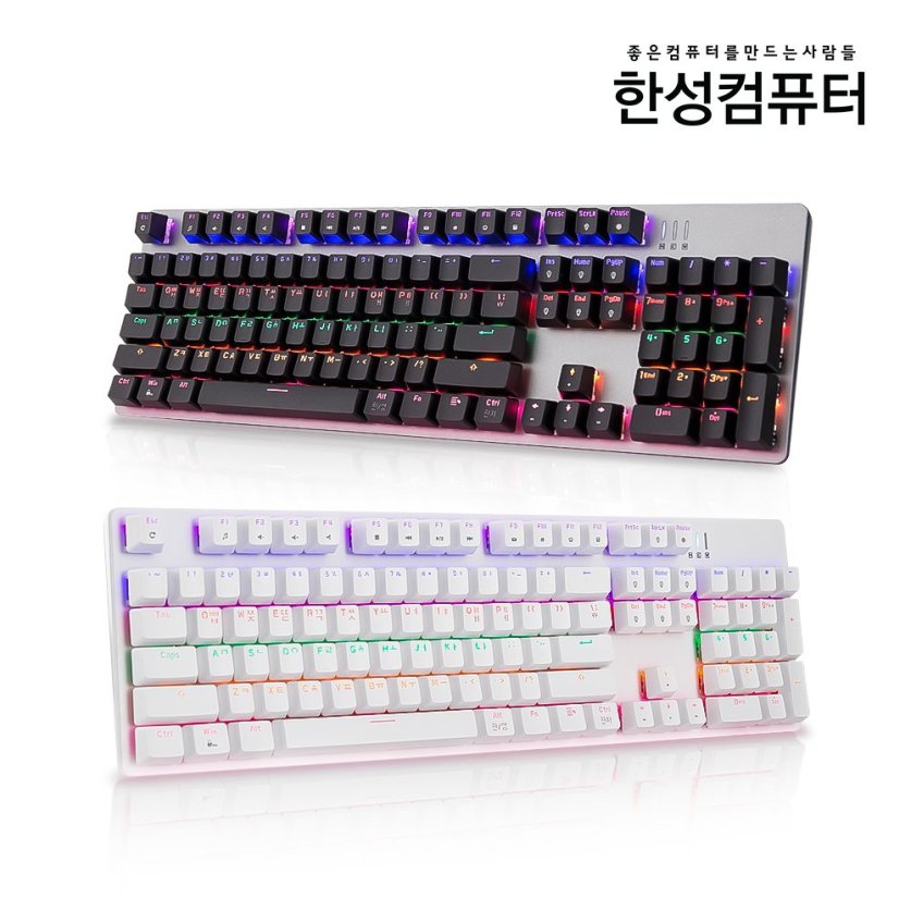[리퍼]MKF30S PLUS RAINBOW 게이밍 기계식키보드 (화이트 적축)