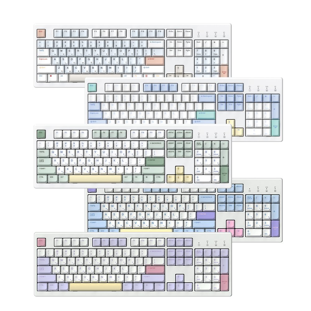 (주)한성컴퓨터 TFG Cloud CF 3모드 듀얼 가스켓 저소음 기계식키보드 (저소음 토독뽀송/동그리/대용량배터리)