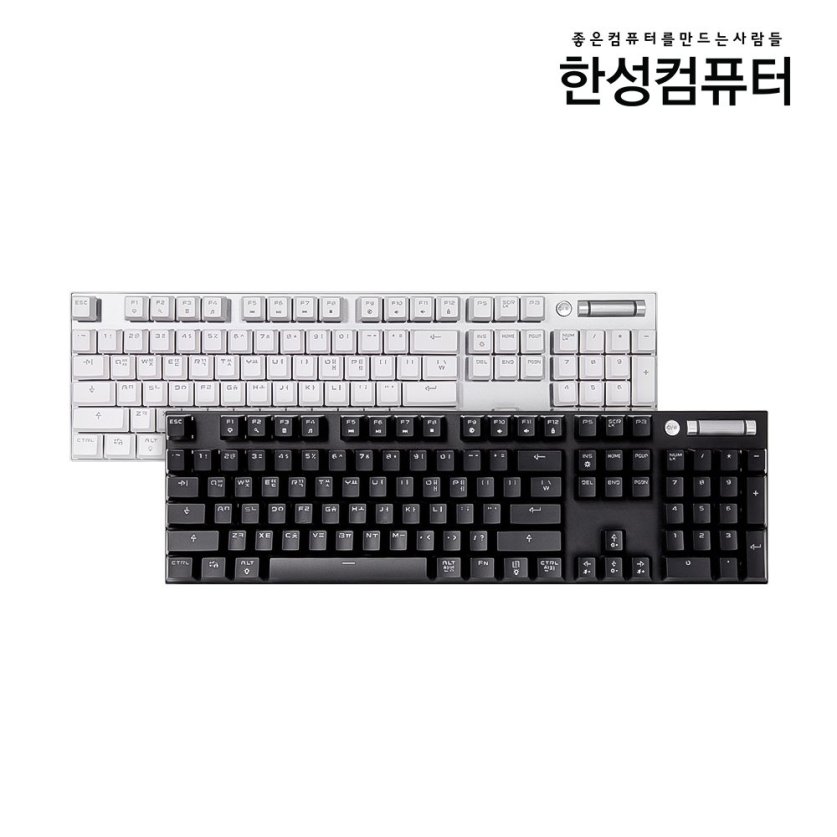 [리퍼]GK300 RAINBOW 슬림 LP 게이밍 기계식키보드 화이트 적축